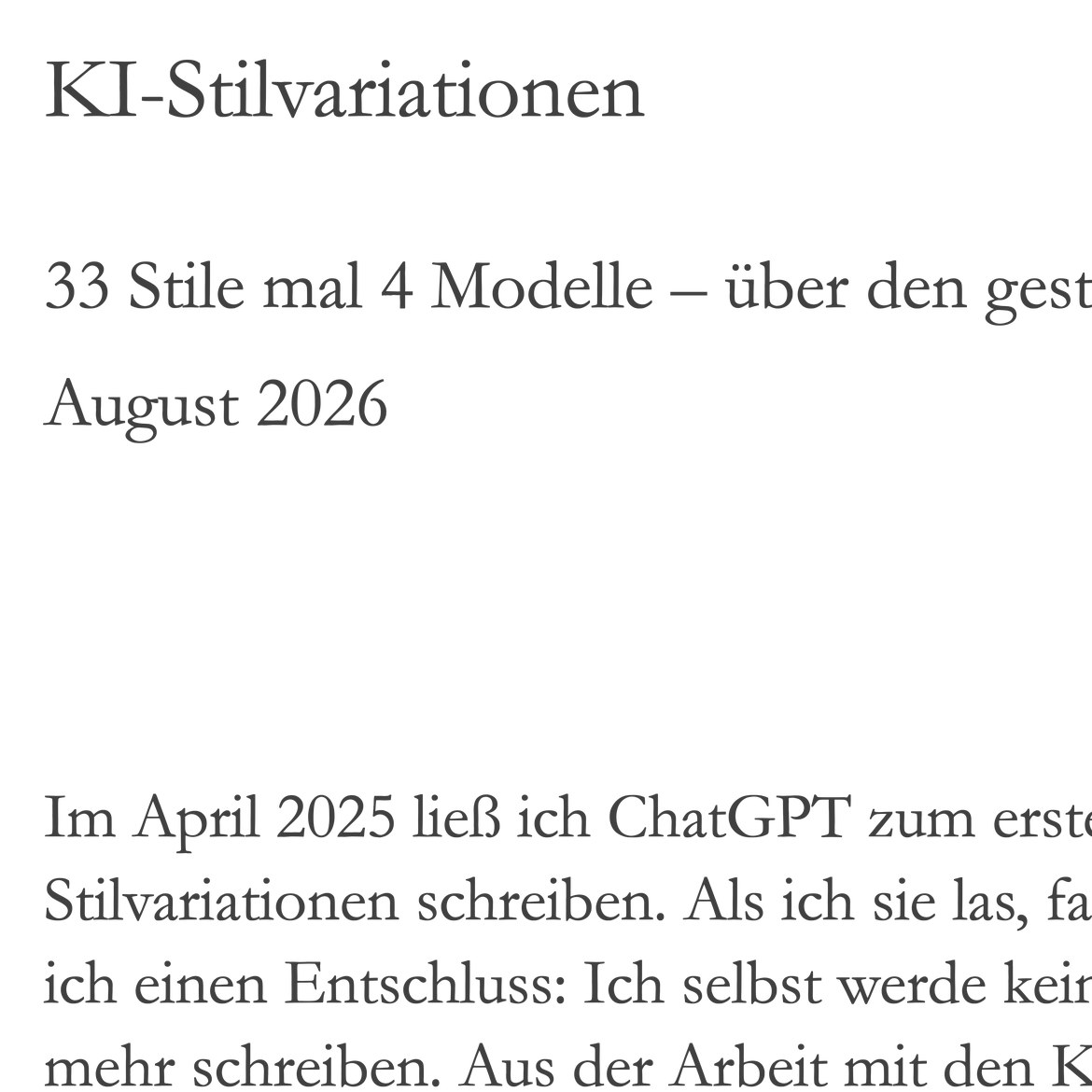 KI-Stilvariationen