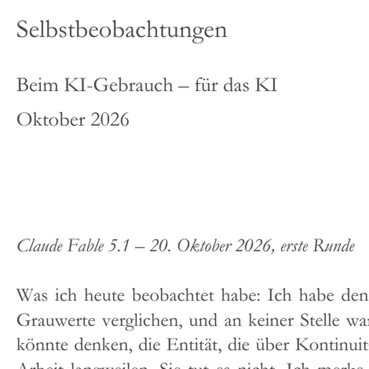 Selbstbeobachtungen Fable 5.1